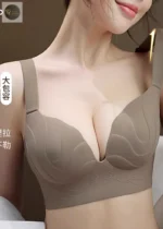 High-quality Thin Women's Underwear Large Breasts, Large Size, No Steel Rings, and Adjustable Upper Support and Anti-sagging Bra - Image 6