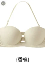 Strapless Anti-Slip Bra for Women with Small Breasts Front Buckle Gathered Design to Enhance Bust Size And Thickness - Image 4